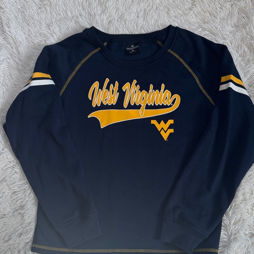 Colosseum Women’s WVU West Virginia Navy Sweatshirt Pullover